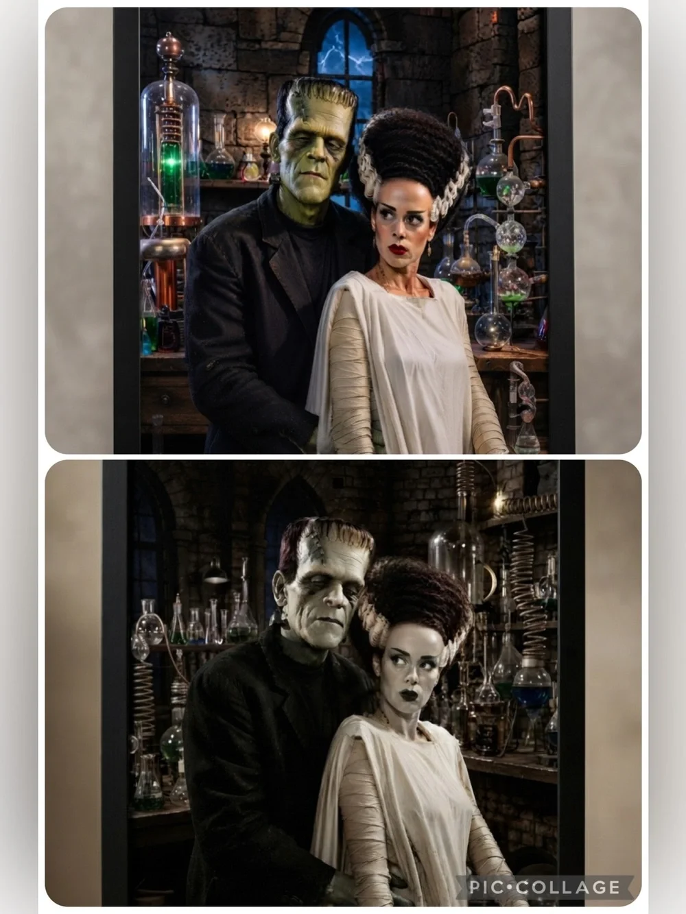 Framed Frankenstein & Bride Gothic 8x10 Art Print